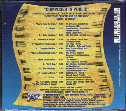 Bobby Vince Paunetto - Composer In Public (CD)