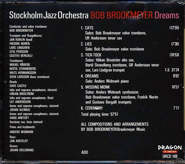 Stockholm Jazz Orchestra, Bob Brookmeyer - Dreams (CD)