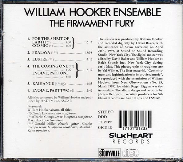 William Hooker Ensemble - The Firmament Fury (CD)