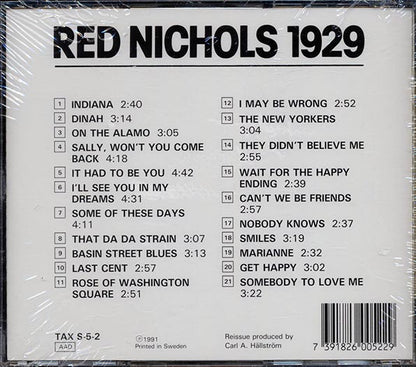 Red Nichols - Original 1929 Recordings (CD)