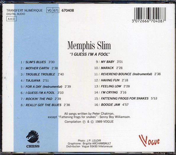 Memphis Slim - I Guess I'm A Fool (CD)