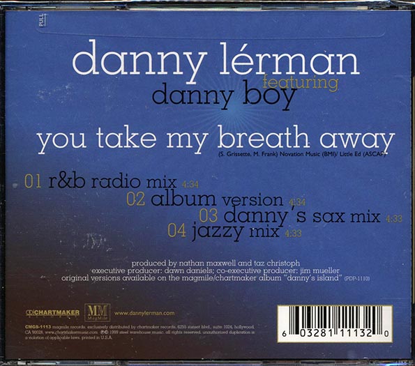 Danny Lerman - You Take My Breath Away (CD)
