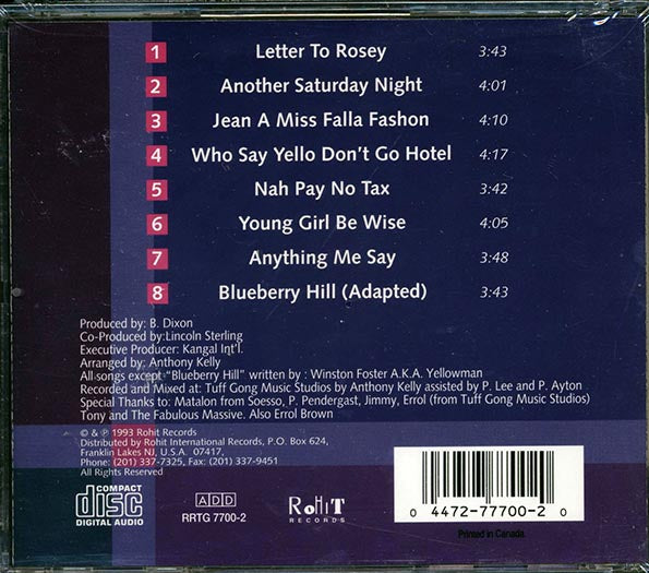 Yellowman - Blueberry Hill (CD)