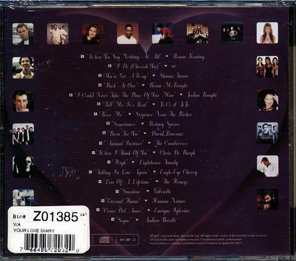 Shania Twain, Britney Spears, Lighthouse Family, Etc. - Love Diary: Fall In Love With 18 Of Today's Most Unforgettable Hits (CD)