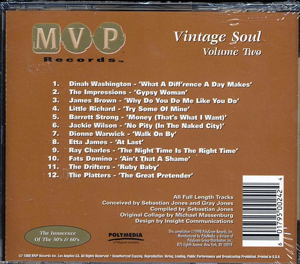 Dinah Washington, Impressions, Little Richard, Etta James, Etc. - Vintage Soul Volume 2 (CD)