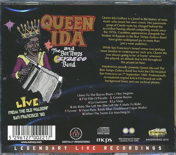 Queen Ida & The Bon Temps Zydeco Band - Live From The Old Waldorf San Francisco, '80 (CD)