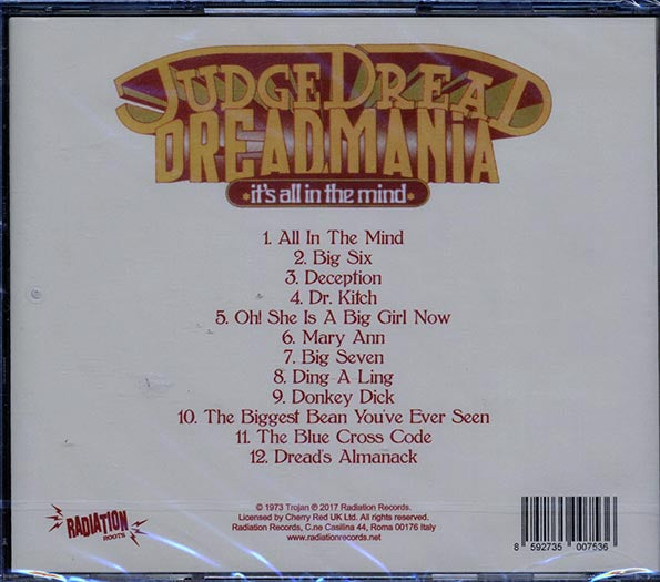 Judge Dread - Dreadmania: It's All In The Mind (CD)