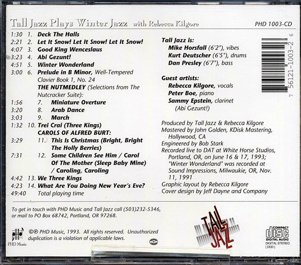 Tall Jazz - Tall Jazz Plays Winter Jazz With Rebecca Kilgore (CD)