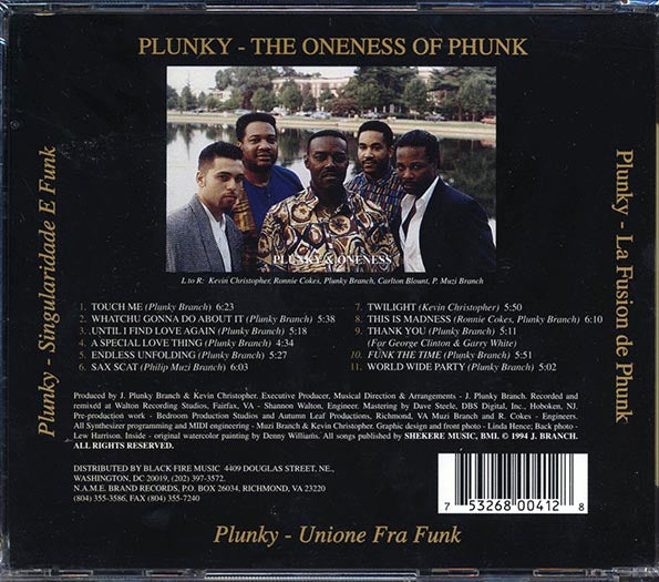 Plunky - The Oneness Of Phunk (CD)
