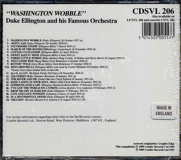 Duke Ellington & His Orchestra - Washington Wobble (CD)