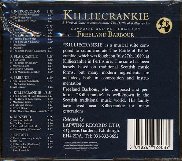 Freeland Barbour - Killiecrankie (CD)
