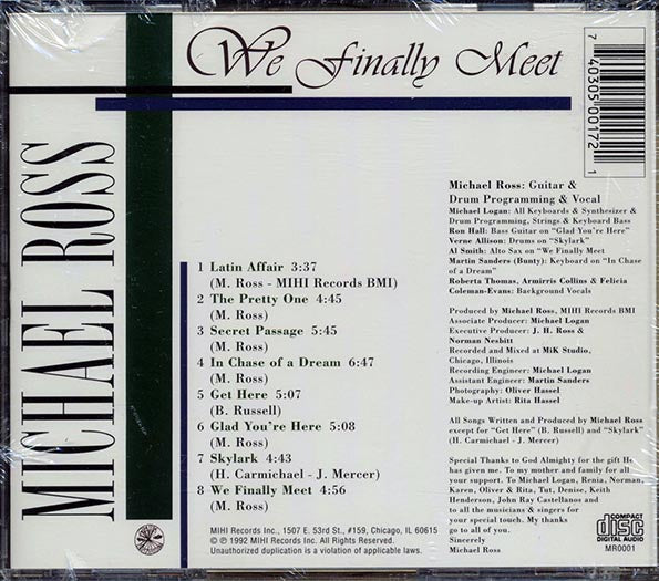 Michael Ross - We Finally Meet (CD)