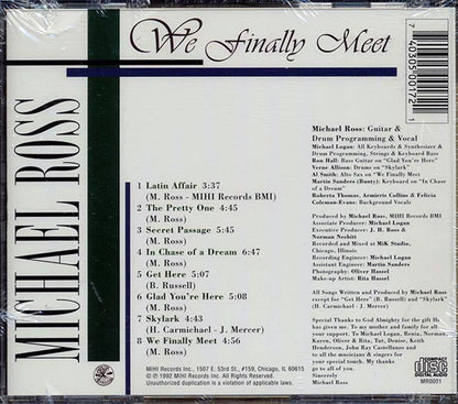 Michael Ross - We Finally Meet (CD)
