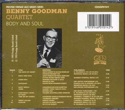 Benny Goodman Quartet - Body And Soul (CD)