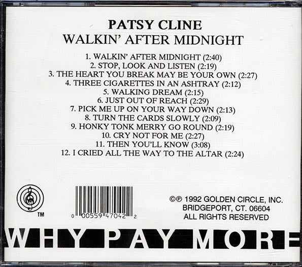 Patsy Cline - Walkin' After Midnight (CD)
