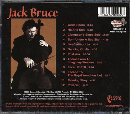 Jack Bruce - Concert Classics Volume 9 (CD)