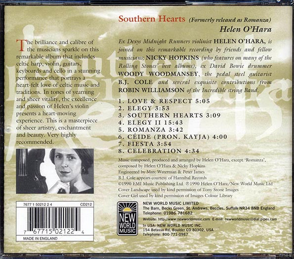 Helen O'Hara - Southern Hearts (CD)