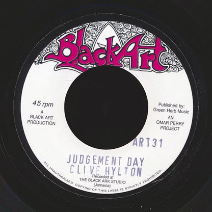 Clive Hylton - Judgement Day  /  The Upsetters - Wild Judged Dub (7")