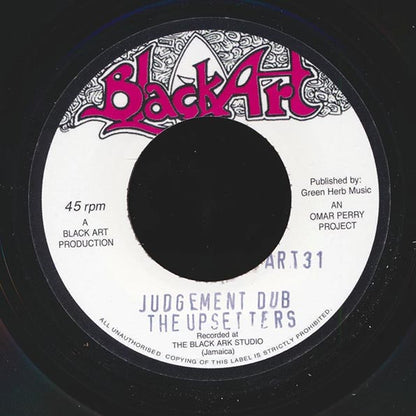Clive Hylton - Judgement Day  /  The Upsetters - Wild Judged Dub (7")