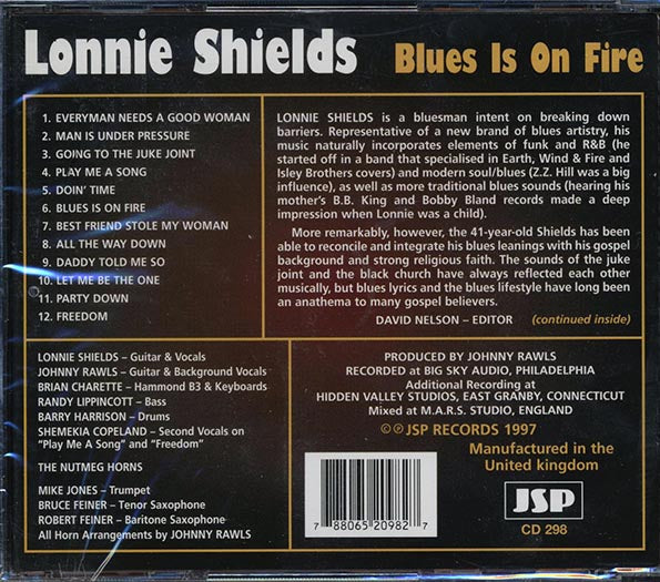 Lonnie Shields - Blues Is On Fire (CD)