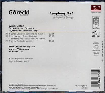 Gorecki - Symphony No. 3 (CD)