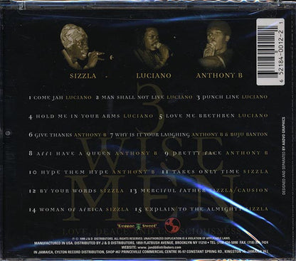 Anthony B, Sizzla, Luciano - 3 Wise Men: Love, Peace And Consciousness (CD)