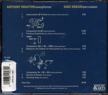 Anthony Braxton, Gino Robair - Duets 1987 (CD)