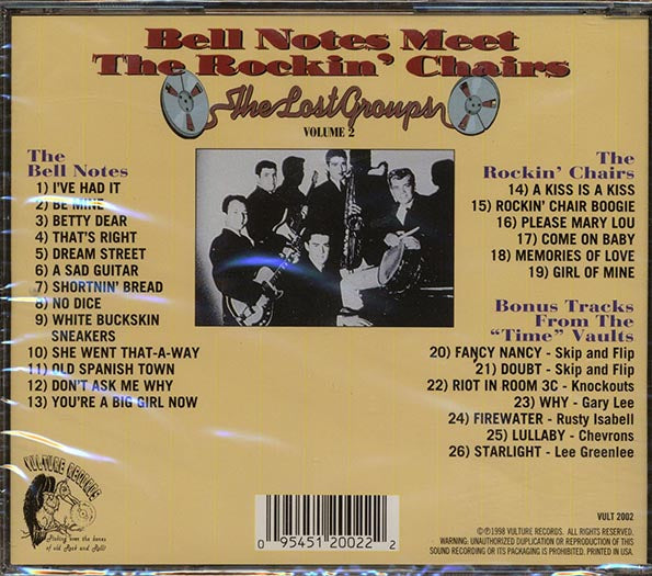 Bell Notes, The Rockin' Chairs, Skip & Flip, Etc. - The Bell Notes Meet The Rockin' Chairs: The Lost Groups Volume 2 (CD)