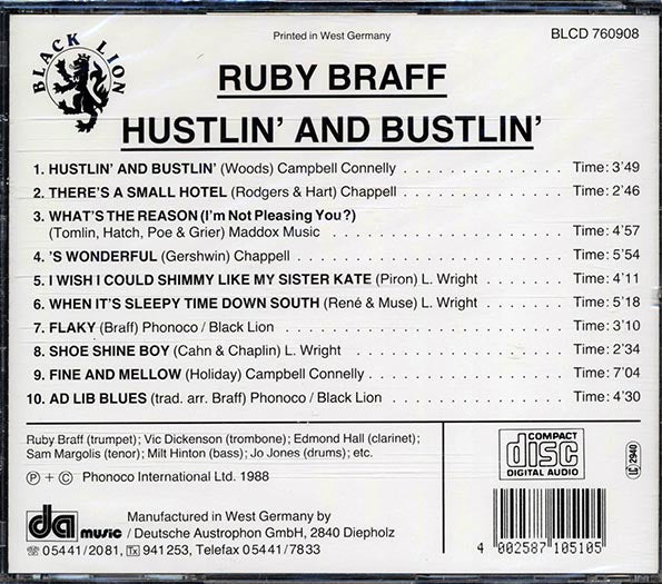 Ruby Braff - Hustlin' And Bustlin' (CD)
