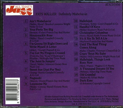 Fats Waller - Definitely Misbehavin' (CD)