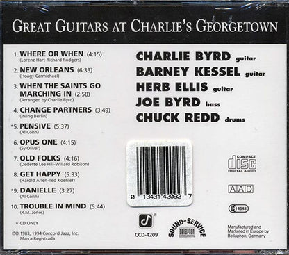 Charlie Byrd, Barney Kessel, Herb Ellis - Great Guitars At Charlie's Georgetown (CD)