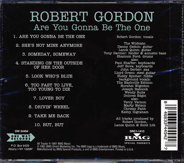 Robert Gordon - Are You Gonna Be The One (CD)