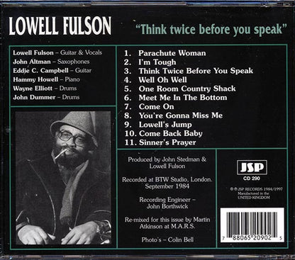 Lowell Fulson - Think Twice Before You Speak (CD)