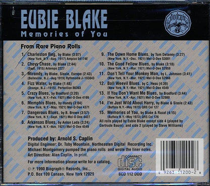 Eubie Blake - Memories Of You (CD)