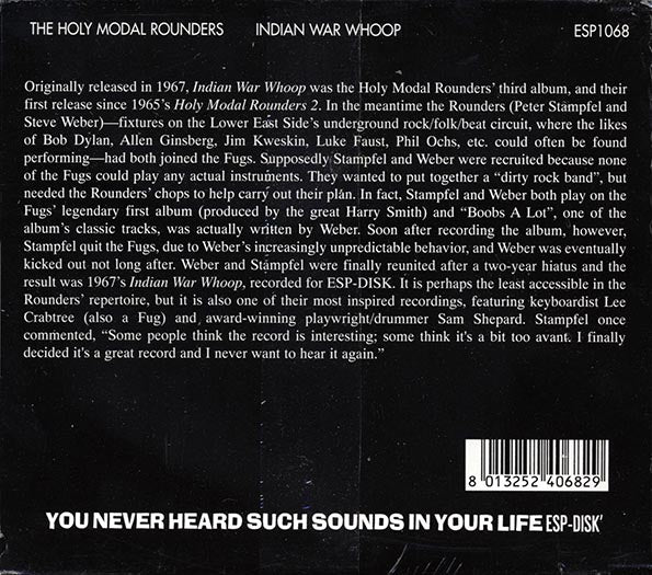 Holy Modal Rounders - Indian War Whoop (CD)