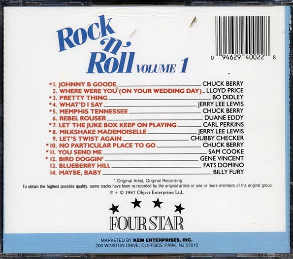 Chuck Berry, Lloyd Price, Bo Diddley, Jerry Lee Lewis, Etc. - Rock 'N' Roll Volume 1 (CD)