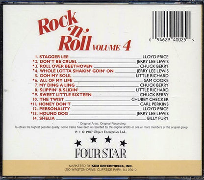 Chuck Berry, Little Richard, Chubby Checker, Etc. - Rock 'N' Roll Volume 4 (CD)