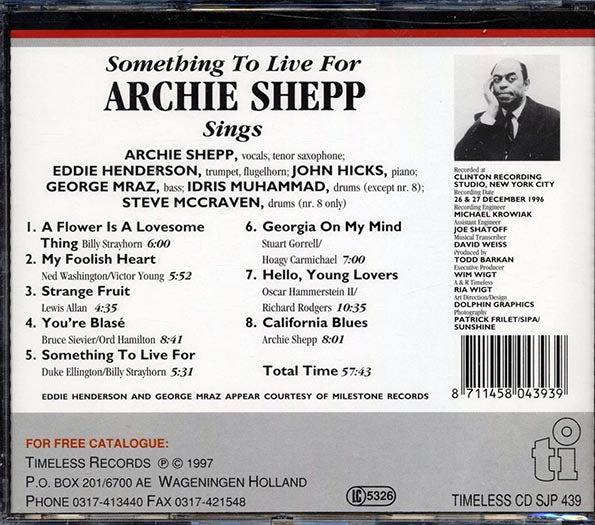 Archie Shepp - Something To Live For (CD)
