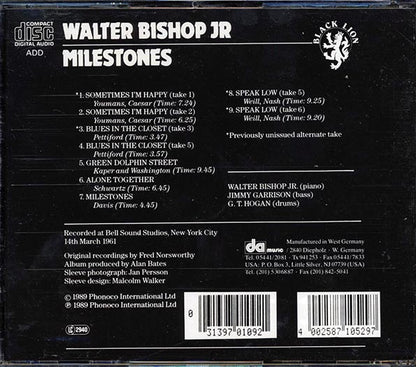 Walter Bishop Jr. - Milestones (CD)