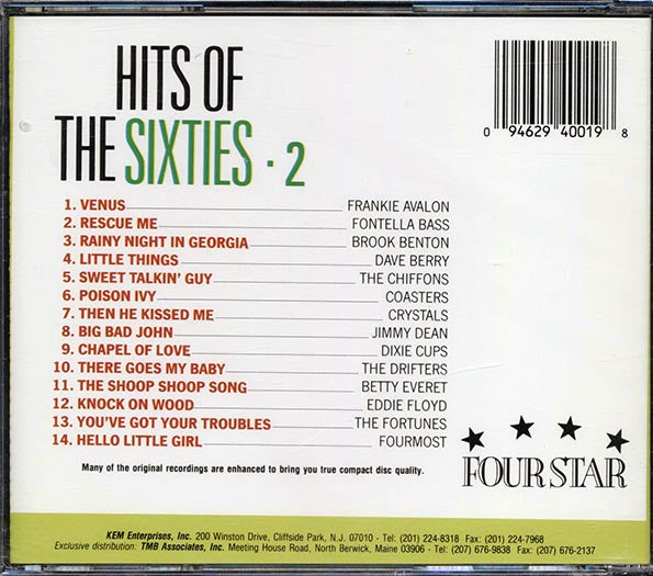 Frankie Avalon, Fontella Bass, Jimmy Dean, Etc. - Hits Of The Sixties Volume 2 (CD)