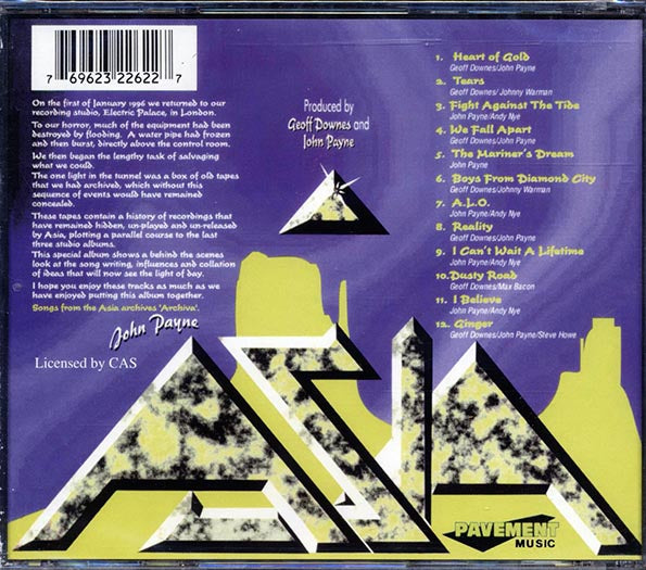 Asia - Archiva 1 (CD)