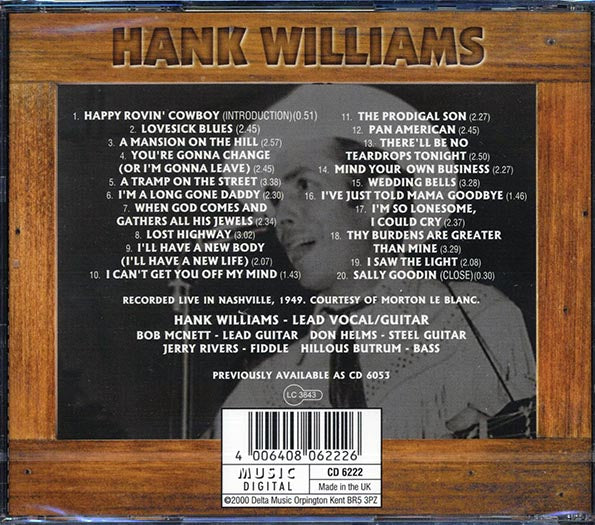 Hank Williams - Lost Highway (CD)