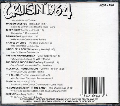 Bob & Earl, Shirley Ellis, Roger Miller, Etc. - Cruisin' 1964 (CD)