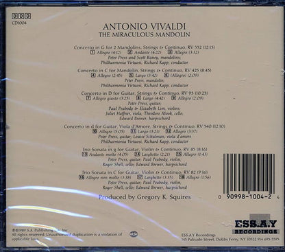 Vivaldi, Peter Press, Philharmonia Virtuosi, Richard Kapp - The Miraculous Mandolin: Concertos And Sonatas For Mandolin And Guitar (CD)