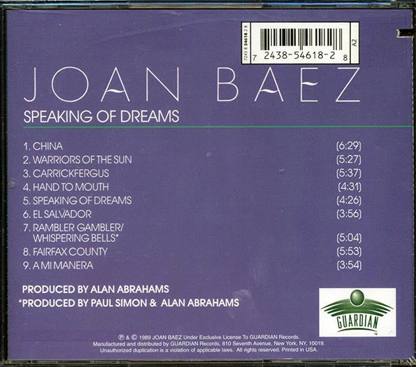 Joan Baez - Speaking Of Dreams (CD)
