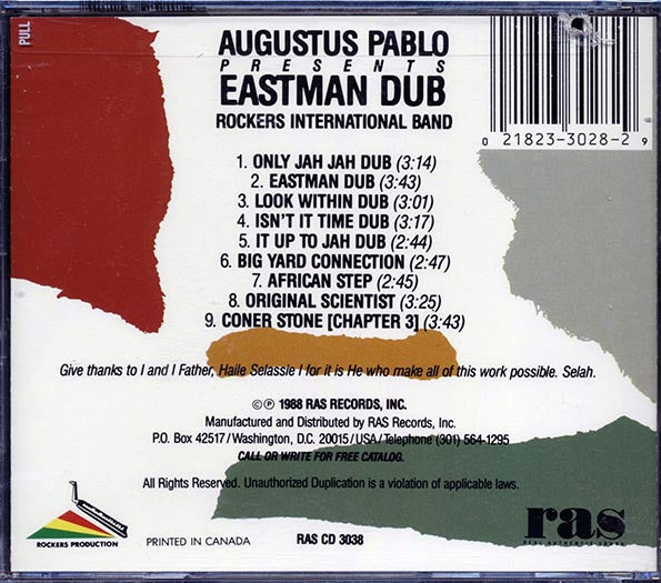Augustus Pablo - Eastman Dub (CD)