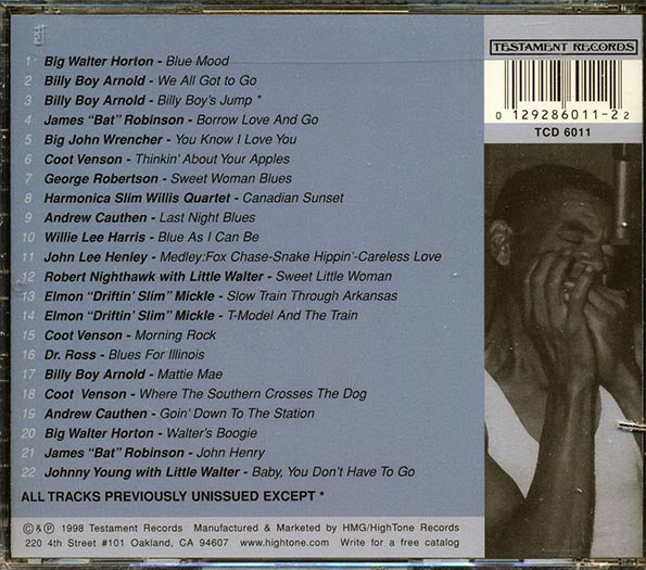 Big Walter Horton, Billy Boy Arnold, Big John Wrencher, Etc. - Down Home Harp (CD)