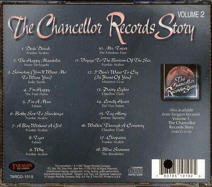 Frankie Avalon, Peter De Angelis, Jodie Sands, Fabian, The Four Dates - The Chancellor Record Story Volume 2 (CD)
