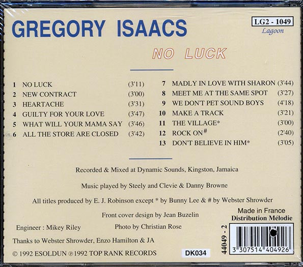 Gregory Isaacs - No Luck (CD)