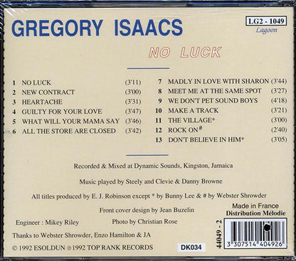 Gregory Isaacs - No Luck (CD)